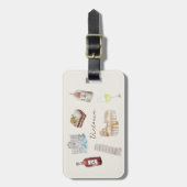 ヨーロッパイタリパーソナライズされたア旅行名荷札 ラゲッジタグ (正面縦)
