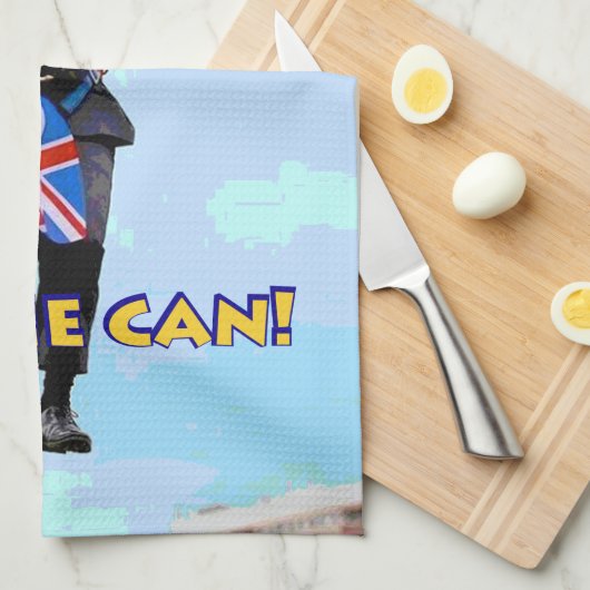 ヨーロッパイメージからのおもしろい写実的なボリスジョンソンBrexit キッチンタオル (四つ折り)