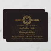 ヨーロッパエレガンス卒業招待状（円） 招待状 (正面/裏面)