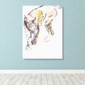 ヨーロッパオオヤマネコ キャンバスプリント (インサイチュ (ウッドフロア))