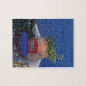 ヨーロッパギリシャサントリーニテラスと海景 ジグソーパズル (横)