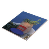 ヨーロッパギリシャサントリーニテラスと海景 タイル (側面)