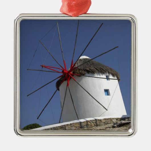 ヨーロッパギリシャミコノス3 メタルオーナメント (正面)