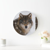 ヨーロッパグレイ ラージ壁時計 (ホーム)