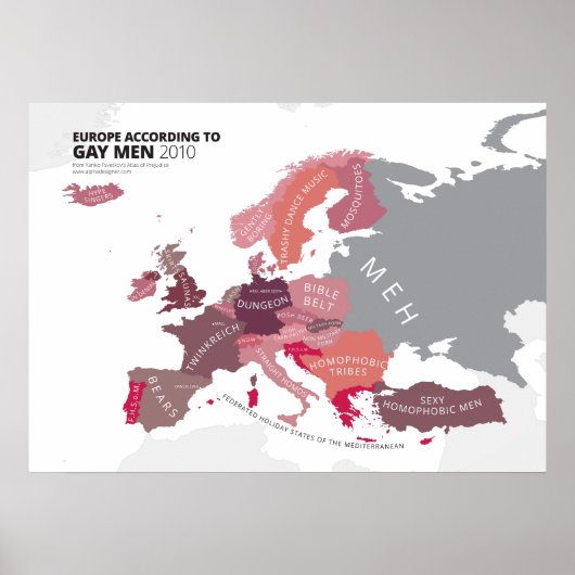 ヨーロッパゲイ男性 ポスター (正面)