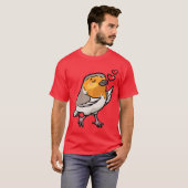ヨーロッパコマドリ かわいい顔の男の子 Tシャツ (正面フル)