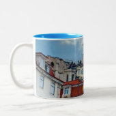 ヨーロッパコーヒーマグ,ポルトガルLisbon写真, ツートーンマグカップ (左)