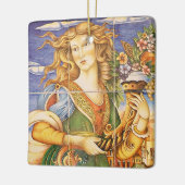 ヨーロッパテスペインのィルウーマンコルヌコピアモザイク セラミックオーナメント (左)