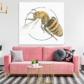 ヨーロッパハニービーイラストレーション キャンバスプリント (インサイチュ (リビング))