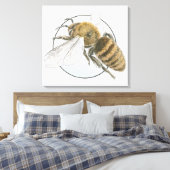 ヨーロッパハニービーイラストレーション キャンバスプリント (インサイチュ (寝室))
