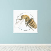 ヨーロッパハニービーイラストレーション キャンバスプリント (インサイチュ (ウッドフロア))