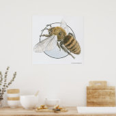 ヨーロッパハニービーイラストレーション ポスター (キッチン)