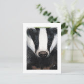 ヨーロッパバッジャーポートレート絵画のはがき ポストカード (スタンド正面)