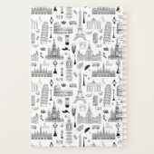 ヨーロッパパターンでの休暇 プランナー手帳 (裏面)