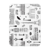 ヨーロッパパターンでの休暇 マグネット (縦)