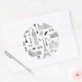 ヨーロッパパターンでの休暇 ラウンドシール (封筒)