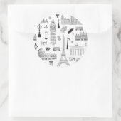 ヨーロッパパターンでの休暇 ラウンドシール (バッグ)