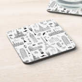 ヨーロッパパターンの休暇 コースター (左側)