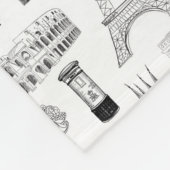 ヨーロッパパターンの休暇 フリースブランケット (角)