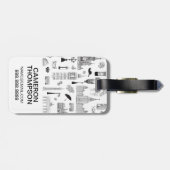 ヨーロッパパターンの休暇 ラゲッジタグ (裏面横)