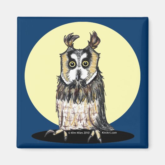 ヨーロッパフクロウ磁石 マグネット (正面)