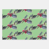 ヨーロッパホリークリスマス包装紙シート ラッピングペーパーシート (正面2)