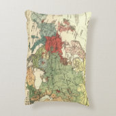 ヨーロッパマップカントリーズワールドアンティーク アクセントクッション (裏面(縦))