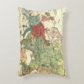 ヨーロッパマップカントリーズワールドアンティーク アクセントクッション (正面(垂直))