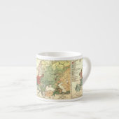ヨーロッパマップカントリーズワールドアンティーク エスプレッソカップ (正面右)