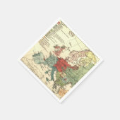 ヨーロッパマップカントリーズワールドアンティーク スタンダードカクテルナプキン (角)