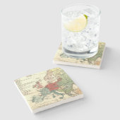 ヨーロッパマップカントリーズワールドアンティーク ストーンコースター (横)