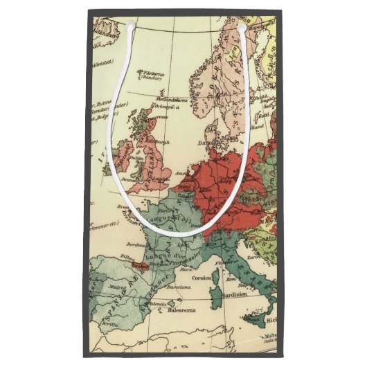 ヨーロッパマップカントリーズワールドアンティーク スモールペーパーバッグ (正面)