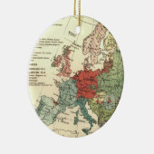 ヨーロッパマップカントリーズワールドアンティーク セラミックオーナメント (右)