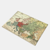 ヨーロッパマップカントリーズワールドアンティーク ドアマット (アングル)