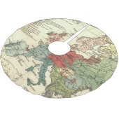 ヨーロッパマップカントリーズワールドアンティーク ブラッシュドポリエステルツリースカート (アングル)