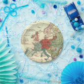 ヨーロッパマップカントリーズワールドアンティーク ペーパープレート (パーティー)