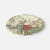 ヨーロッパマップカントリーズワールドアンティーク ペーパープレート (アングル)