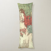 ヨーロッパマップカントリーズワールドアンティーク ボディピロー (裏面 (縦))