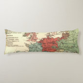 ヨーロッパマップカントリーズワールドアンティーク ボディピロー (正面)