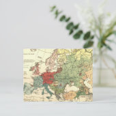 ヨーロッパマップカントリーズワールドアンティーク ポストカード (スタンド正面)