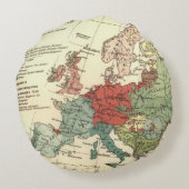 ヨーロッパマップカントリーズワールドアンティーク ラウンドクッション (裏面)