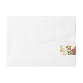 ヨーロッパマップカントリーズワールドアンティーク ラップアラウンド宛名ラベル (裏面)