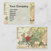 ヨーロッパマップカントリーズワールドアンティーク 名刺 (正面/裏面)