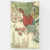 ヨーロッパマップカントリーズワールドアンティーク 横断幕 (縦)