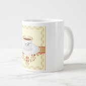 ヨーロッパモノグラムコーヒーカップK ジャンボコーヒーマグカップ (正面右)