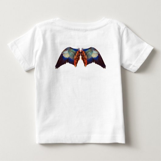 ヨーロッパローラの翼 ベビーTシャツ (裏面)