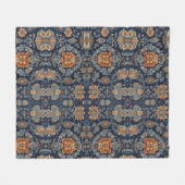 ヨーロッパヴィンテージ花柄 フリースブランケット (正面(横))