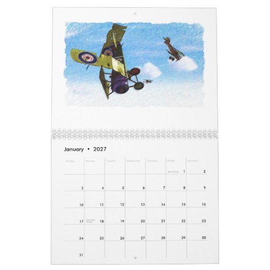 ヨーロッパ上のWWIIの乱戦! カレンダー (1月 2027)