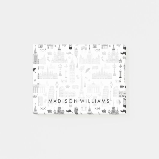 ヨーロッパ休暇パターン ポストイット (正面)