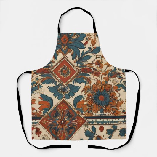ヨーロッパ伝統的のシームレスなパターン エプロン (正面)